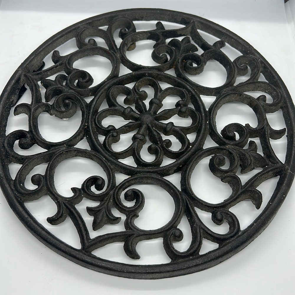 Vintage Cast Iron Large Trivet
